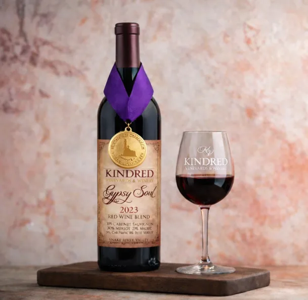 Gypsy Soul red blend with its Idaho Wine Competition gold medal